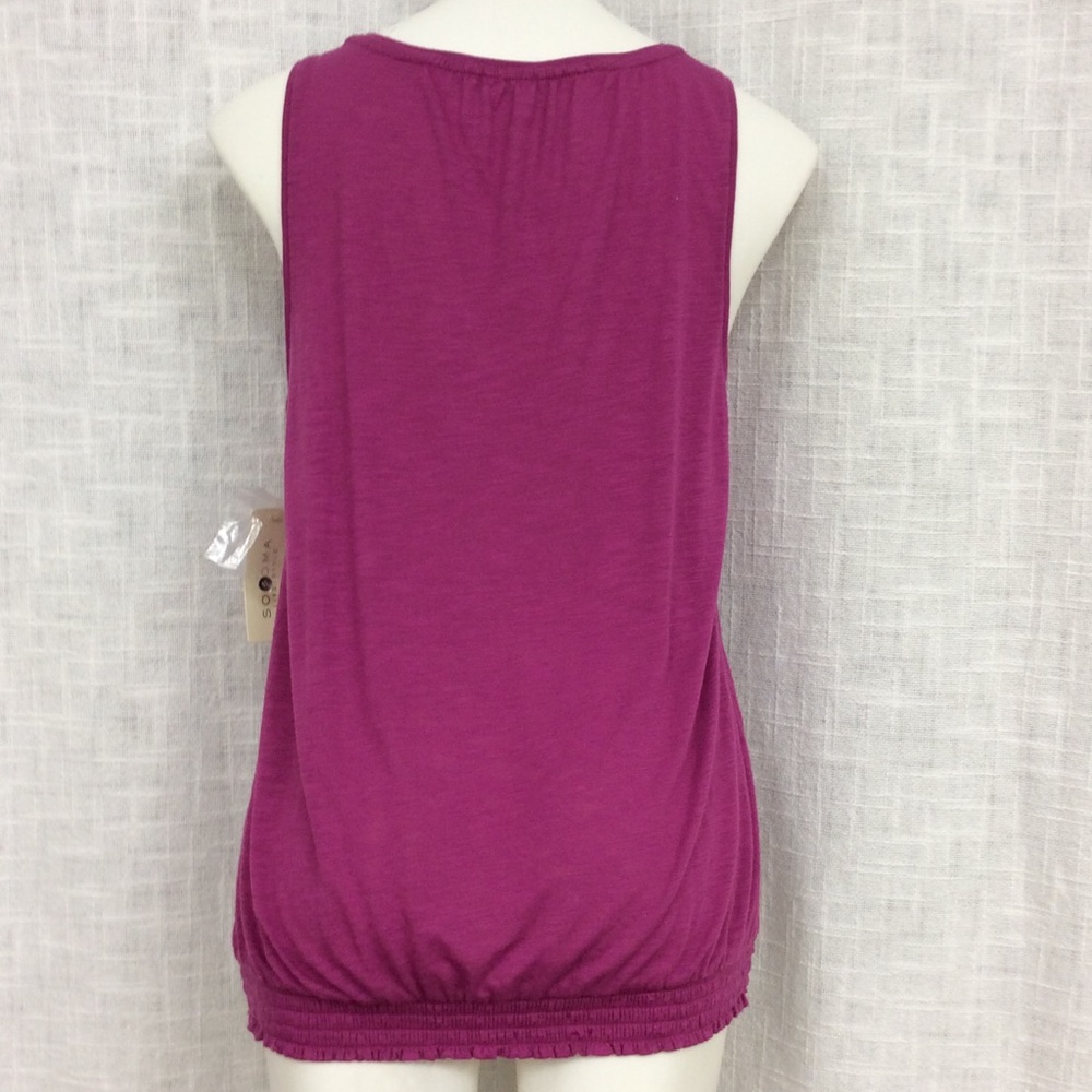 Sonoma Large Raspberry Smocked Tank - Picture 5 of 9